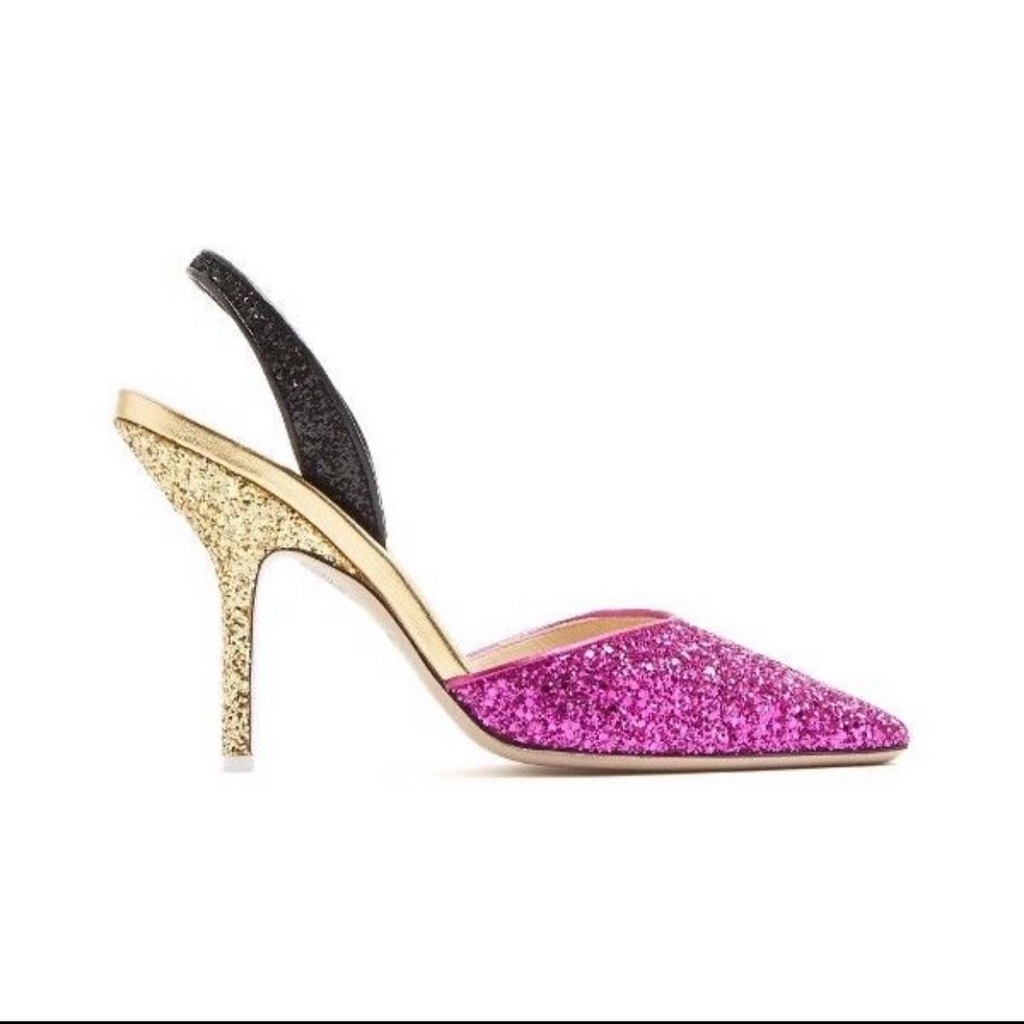 Brand New Attico Glitter Sling Back Shoes